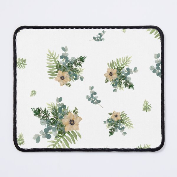 Item preview, Anemone leaves bouquet a watercolor cute pattern designed and sold by Yana Mustafina | Boho Soulful Designs.