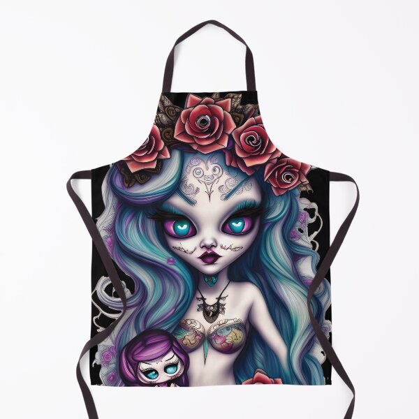 Item preview, Big Eyes Gothic Mermaid Tattoo Princess designed and sold by Bits-X-Pieces.