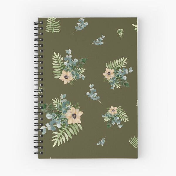 Item preview, Anemone leaves bouquet a watercolor cute pattern green designed and sold by Yana Mustafina | Boho Soulful Designs.