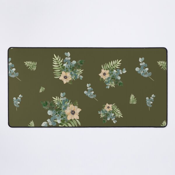 Item preview, Anemone leaves bouquet a watercolor cute pattern green designed and sold by Yana Mustafina | Boho Soulful Designs.