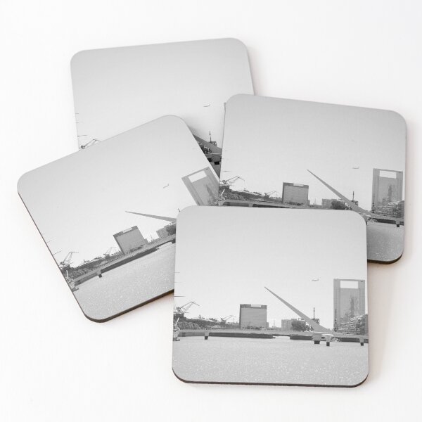 Item preview, Puerto Madero Views in Buenos Aires - Black and White Landmarks of Argentina designed and sold by CarolinaReina.