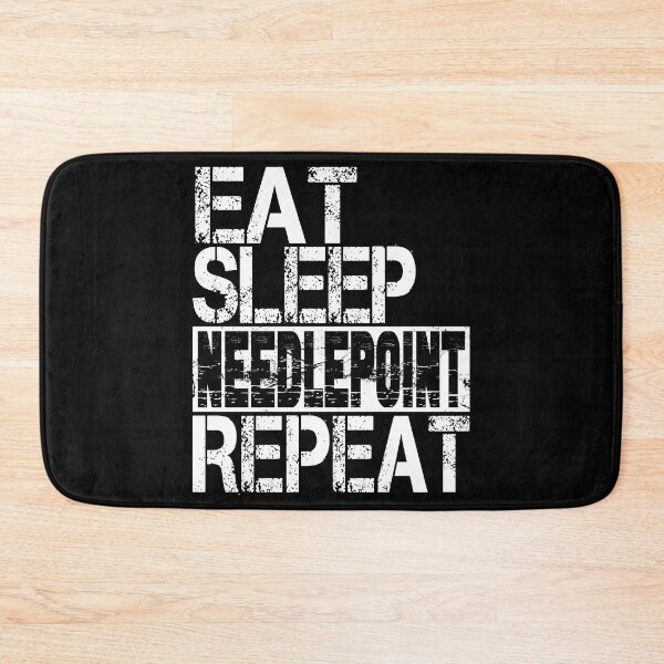 Item preview, Eat Sleep Needlepoint Repeat, Grunge  designed and sold by ACC .
