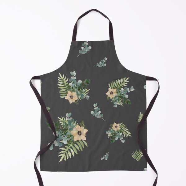 Item preview, Anemone leaves bouquet a watercolor cute pattern grey designed and sold by Yana Mustafina | Boho Soulful Designs.