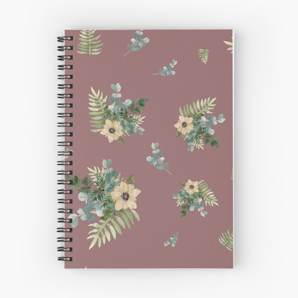 Item preview, Anemone leaves bouquet a watercolor cute pattern pink designed and sold by Yana Mustafina | Boho Soulful Designs.