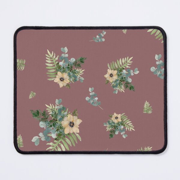 Item preview, Anemone leaves bouquet a watercolor cute pattern pink designed and sold by Yana Mustafina | Boho Soulful Designs.