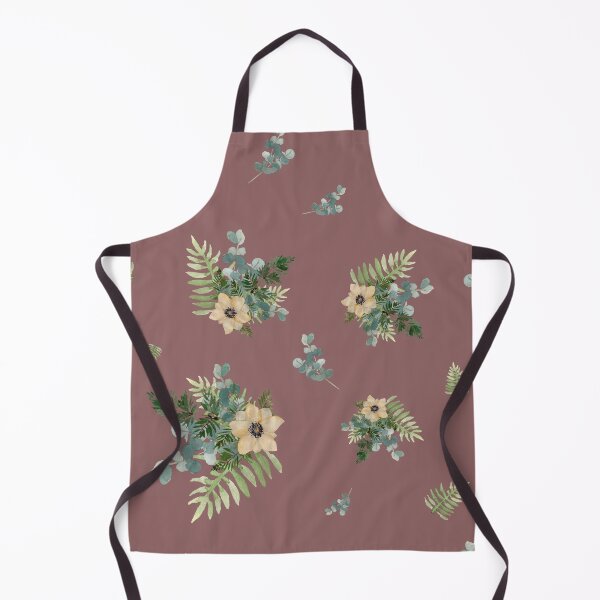 Item preview, Anemone leaves bouquet a watercolor cute pattern pink designed and sold by Yana Mustafina | Boho Soulful Designs.