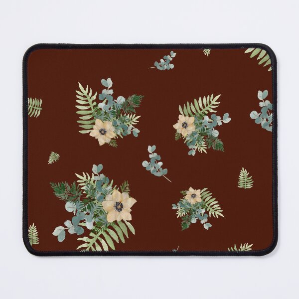 Item preview, Anemone leaves bouquet a watercolor cute pattern red designed and sold by Yana Mustafina | Boho Soulful Designs.