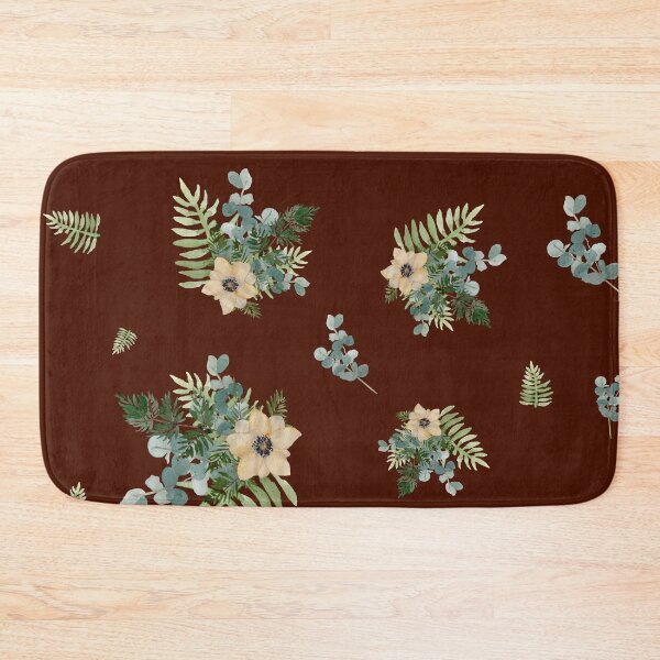 Item preview, Anemone leaves bouquet a watercolor cute pattern red designed and sold by Yana Mustafina | Boho Soulful Designs.