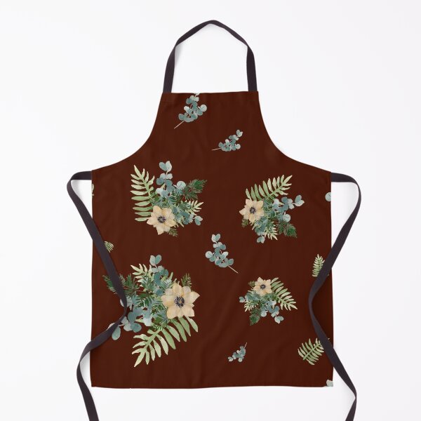 Item preview, Anemone leaves bouquet a watercolor cute pattern red designed and sold by Yana Mustafina | Boho Soulful Designs.