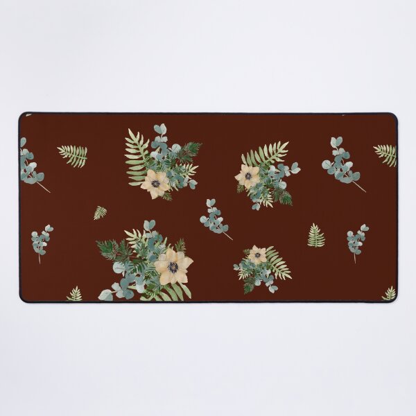Item preview, Anemone leaves bouquet a watercolor cute pattern red designed and sold by Yana Mustafina | Boho Soulful Designs.