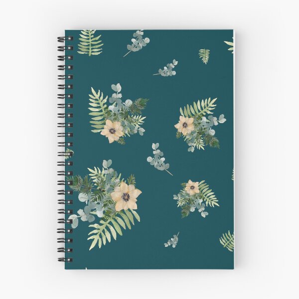 Item preview, Anemone leaves bouquet a watercolor cute pattern turquoise designed and sold by Yana Mustafina | Boho Soulful Designs.