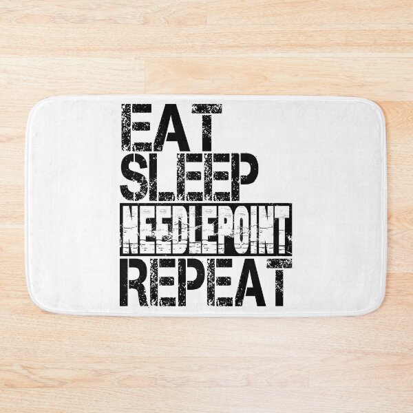 Item preview, Eat Sleep Needlepoint Repeat, Grunge  designed and sold by ACC .