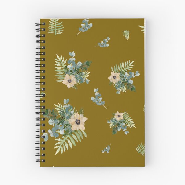 Item preview, Anemone leaves bouquet a watercolor cute pattern khaki designed and sold by Yana Mustafina | Boho Soulful Designs.