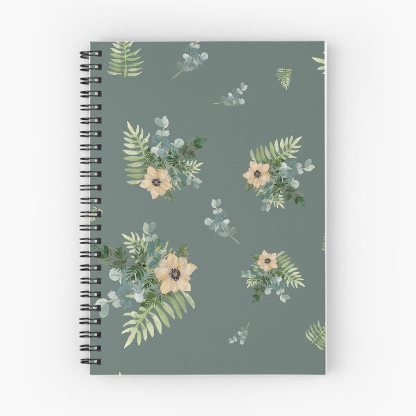Item preview, Anemone leaves bouquet a watercolor cute pattern mint designed and sold by Yana Mustafina | Boho Soulful Designs.