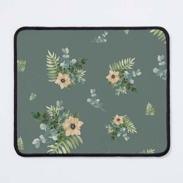 Item preview, Anemone leaves bouquet a watercolor cute pattern mint designed and sold by Yana Mustafina | Boho Soulful Designs.