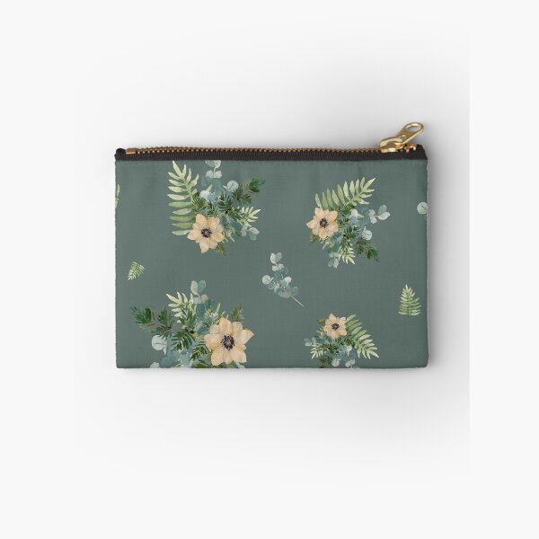 Item preview, Anemone leaves bouquet a watercolor cute pattern mint designed and sold by Yana Mustafina | Boho Soulful Designs.