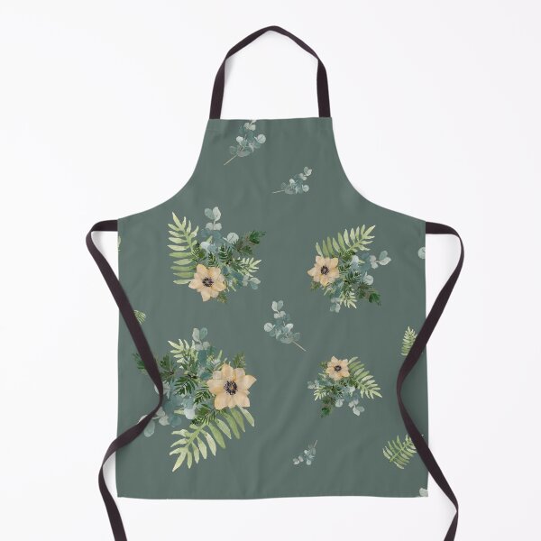 Item preview, Anemone leaves bouquet a watercolor cute pattern mint designed and sold by Yana Mustafina | Boho Soulful Designs.