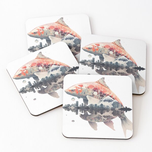 Item preview, Double exposure japanese koi designed and sold by Mirochan80.