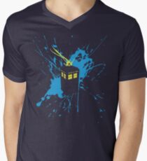 TARDIS Splash Men's V-Neck T-Shirt