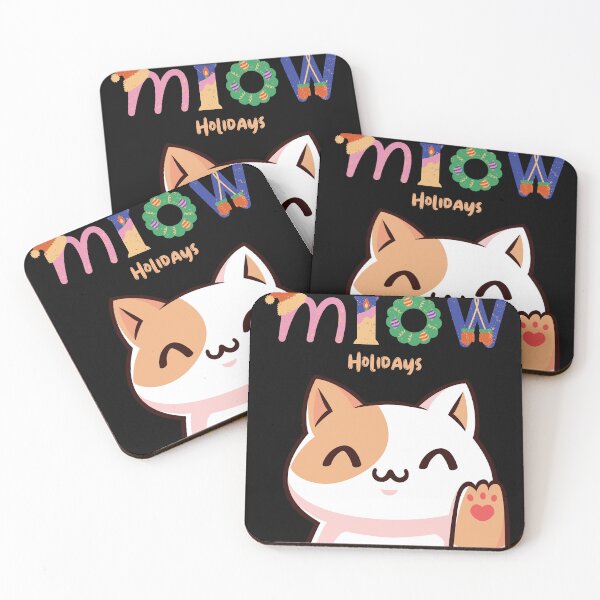 Item preview, Miow Holiday's happy kawaii cat designed and sold by KeepItSimple089.