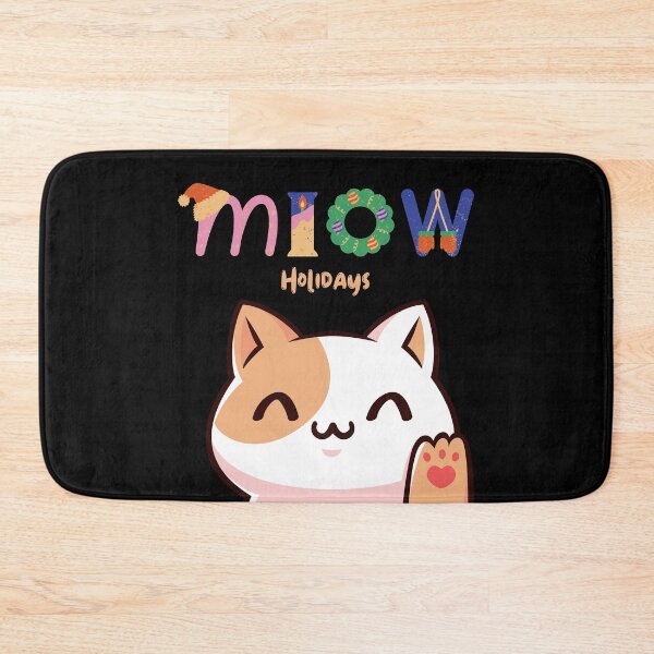 Item preview, Miow Holiday's happy kawaii cat designed and sold by KeepItSimple089.