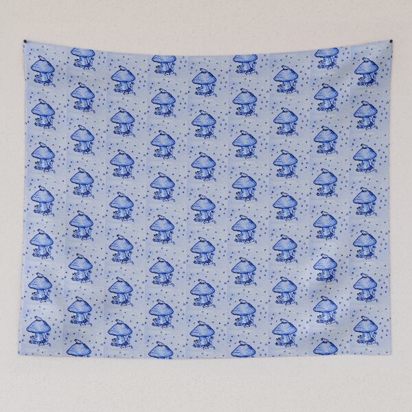 Item preview, Toad on a mushroom in blue  designed and sold by Ivy-Bindig.