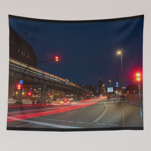 Item preview, Hamburg Baumwall light trails  designed and sold by hawkie.