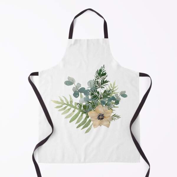 Item preview, Anemone branch leaves bouquet a watercolor sketch designed and sold by Yana Mustafina | Boho Soulful Designs.