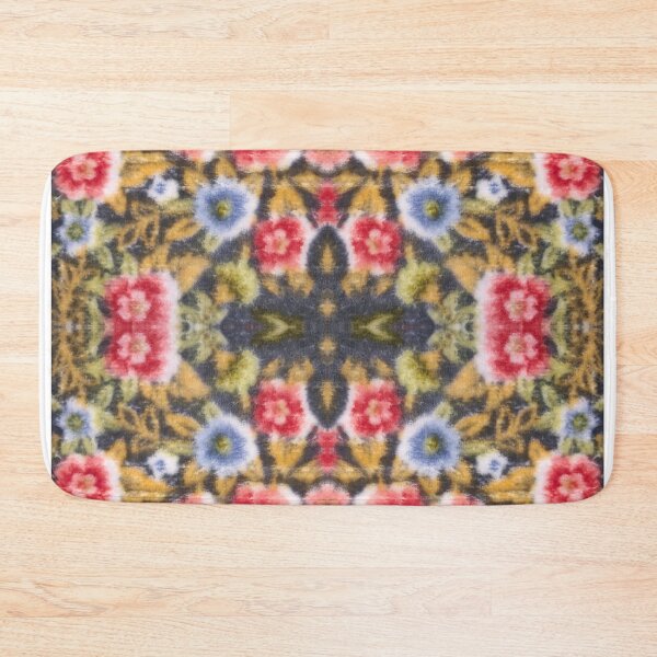 Item preview, Velvet Floral Rug Carpet Print designed and sold by Binsagar.