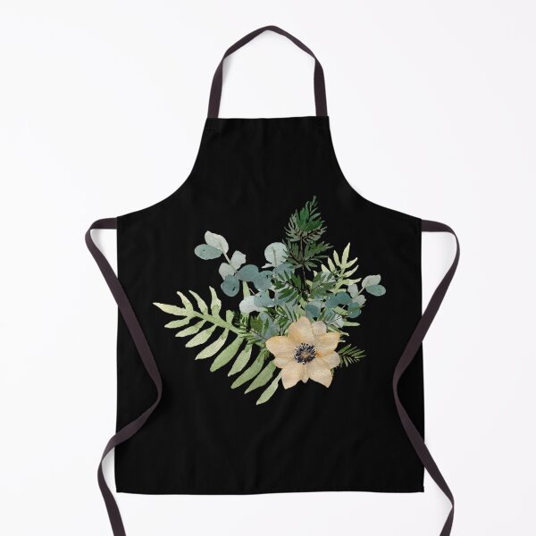 Item preview, Anemone branch leaves bouquet a watercolor sketch black designed and sold by Yana Mustafina | Boho Soulful Designs.
