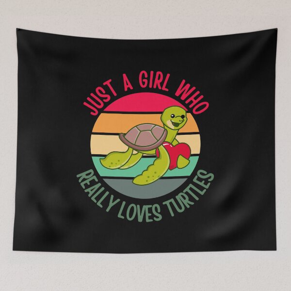 Item preview, Just A Girl Who Loves Turtles Turtle Lover Tortoise Sea Beach Waves Ocean designed and sold by DadJokeDescript.