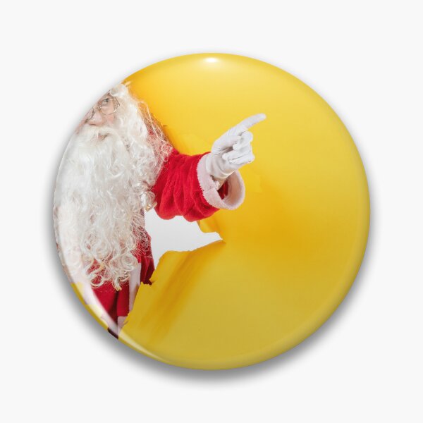 Item preview, Santa Claus over torn paper yellow wall designed and sold by marygov.