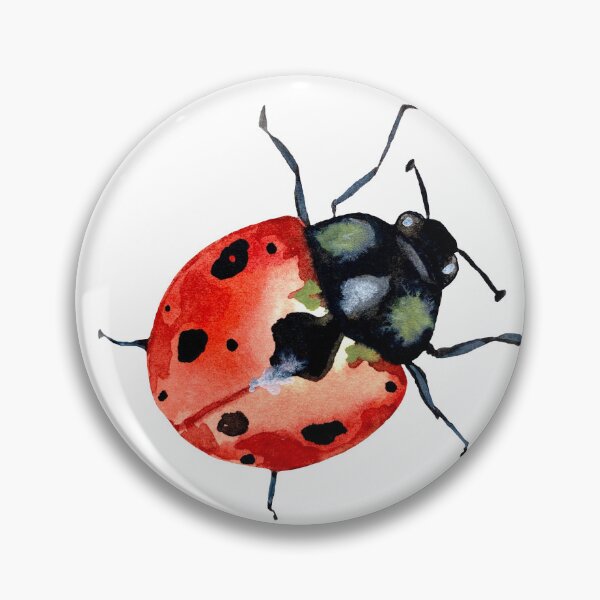 Item preview, Ladybug red colorful cute a watercolor sketch designed and sold by Yana Mustafina | Boho Soulful Designs.