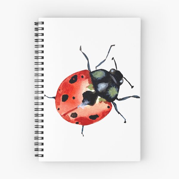 Item preview, Ladybug red colorful cute a watercolor sketch designed and sold by Yana Mustafina | Boho Soulful Designs.