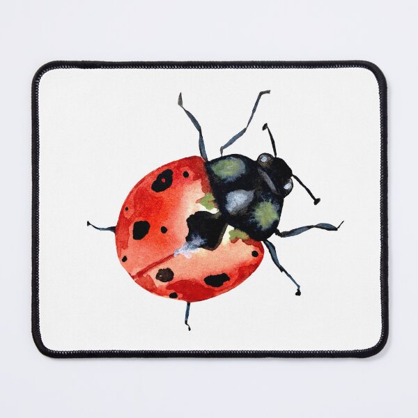 Item preview, Ladybug red colorful cute a watercolor sketch designed and sold by Yana Mustafina | Boho Soulful Designs.