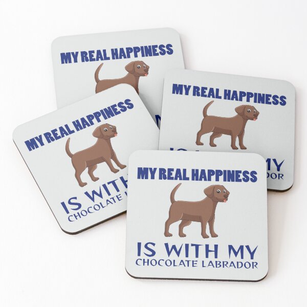 Item preview, My real happiness is with my chocolate Labrador. designed and sold by StandStrong786.