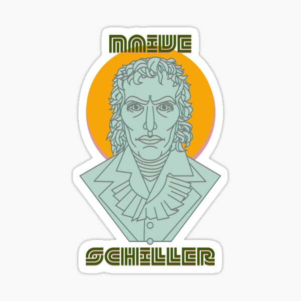 "Naive Schiller" Sticker for Sale by jholbo Redbubble