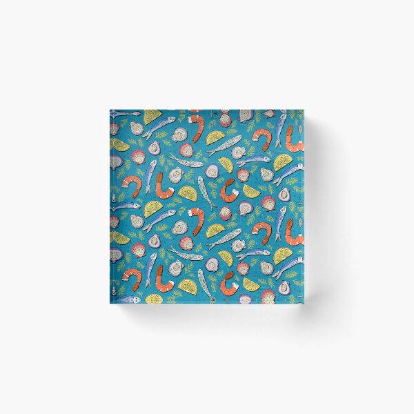Item preview, Seafood Ditsy designed and sold by Jacqueline Hurd.
