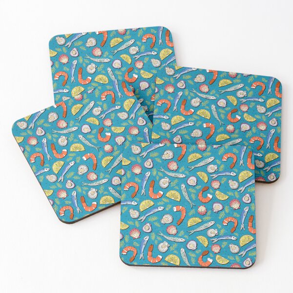 Item preview, Seafood Ditsy designed and sold by Jacqueline Hurd.