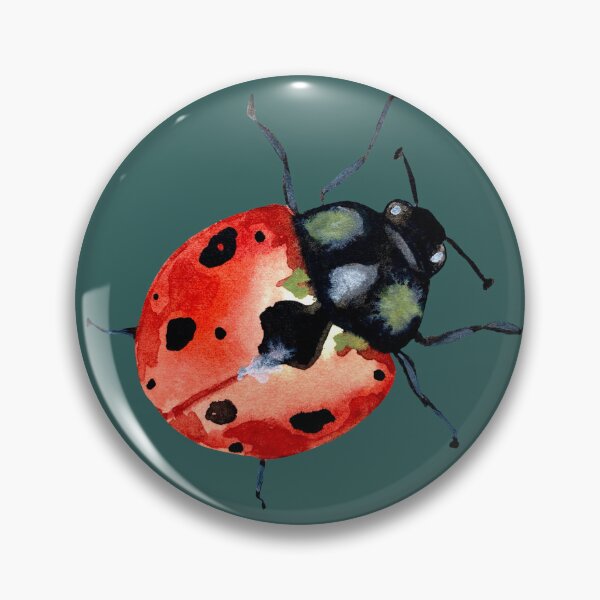 Item preview, Ladybug red colorful cute a watercolor sketch designed and sold by Yana Mustafina | Boho Soulful Designs.