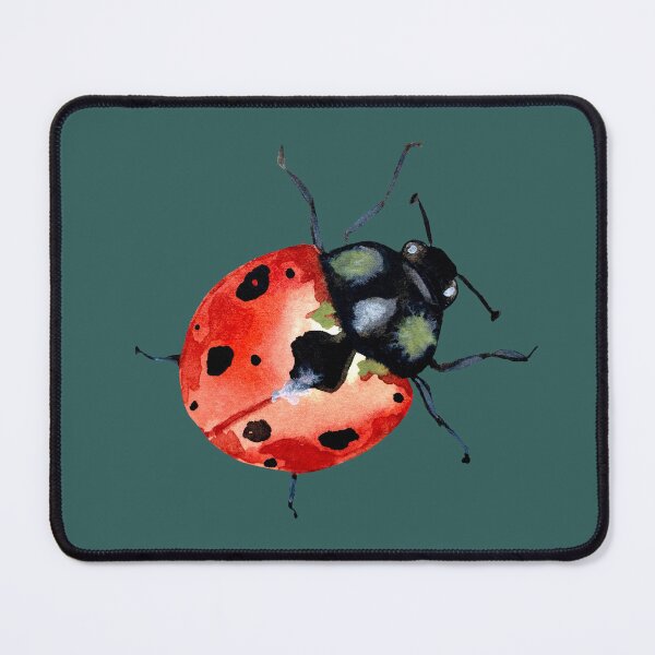 Item preview, Ladybug red colorful cute a watercolor sketch designed and sold by Yana Mustafina | Boho Soulful Designs.