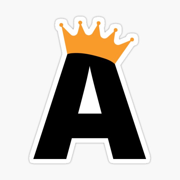 Vista previa del artículo con la obra «Letra de monograma coronada A», diseñado y vendido por Anitastic.