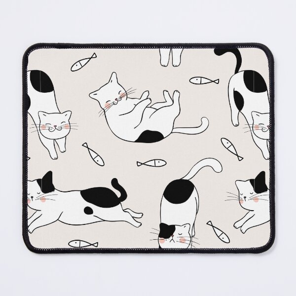 Item preview, Cats with Fish Pattern 2 designed and sold by coltian.