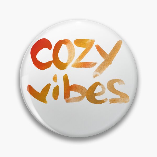 Item preview, Gold cozy vibes watercolor lettering | Cozy vibes hand drawing text designed and sold by lausn.