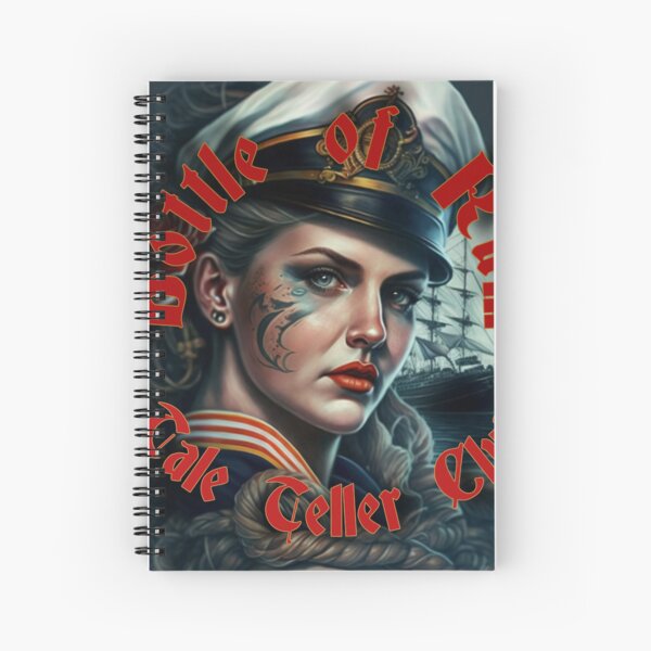 Bottle of Rum by Tale Teller Club Orchestra Art by iServalan CDM Music Track Spiral Notebook