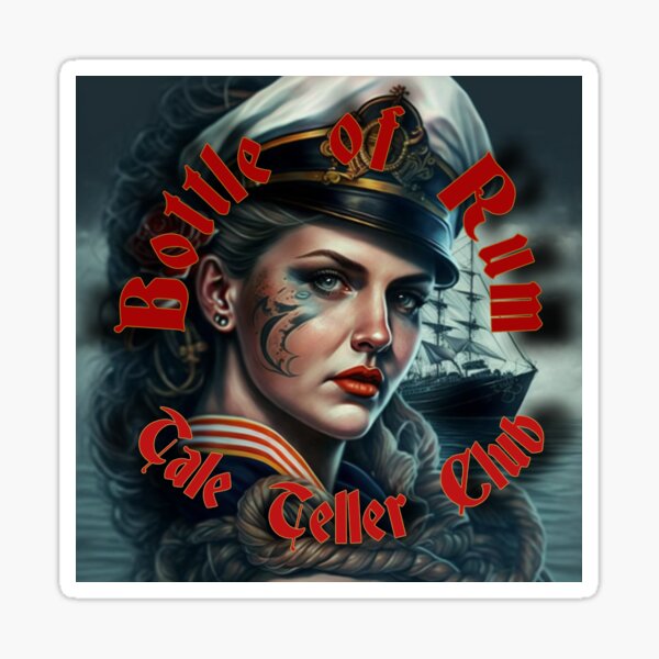 Bottle of Rum by Tale Teller Club Orchestra Art by iServalan CDM Music Track Sticker