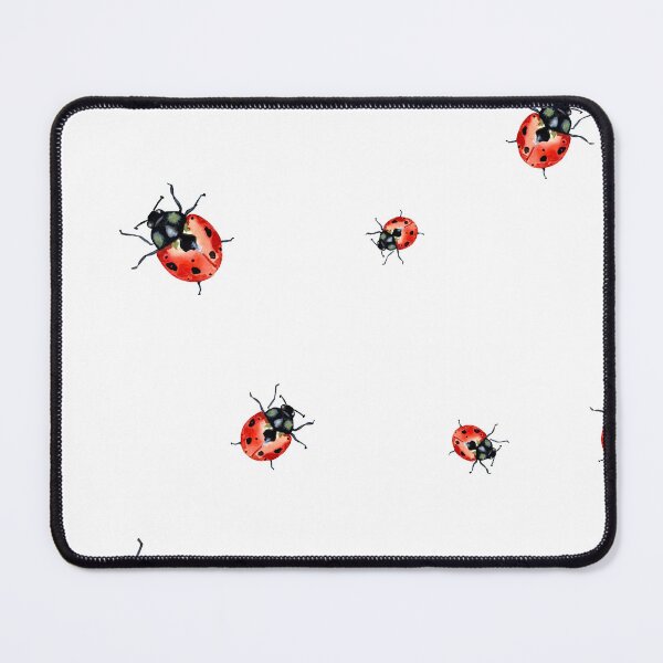 Item preview, Ladybug red nature pattern a watercolor sketch designed and sold by Yana Mustafina | Boho Soulful Designs.