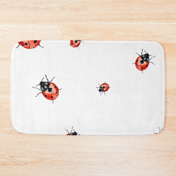 Item preview, Ladybug red nature pattern a watercolor sketch  designed and sold by Yana Mustafina | Boho Soulful Designs.