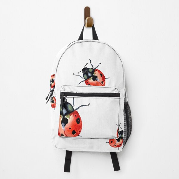 Item preview, Ladybug red nature pattern a watercolor sketch  designed and sold by Yana Mustafina | Boho Soulful Designs.