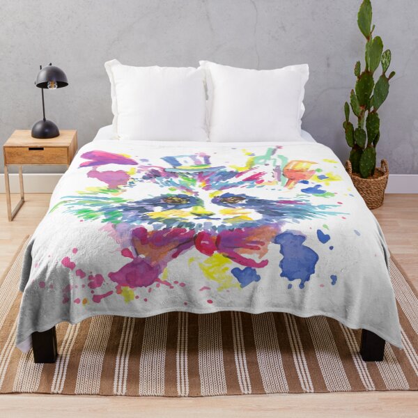 Item preview, Beautiful and Cute Racoon Splash Paint designed and sold by Shekevara.